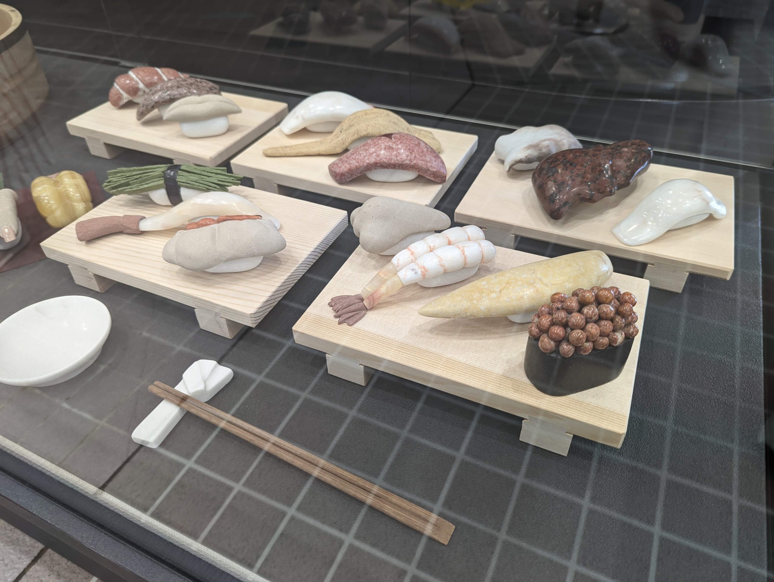 石のお寿司の展示